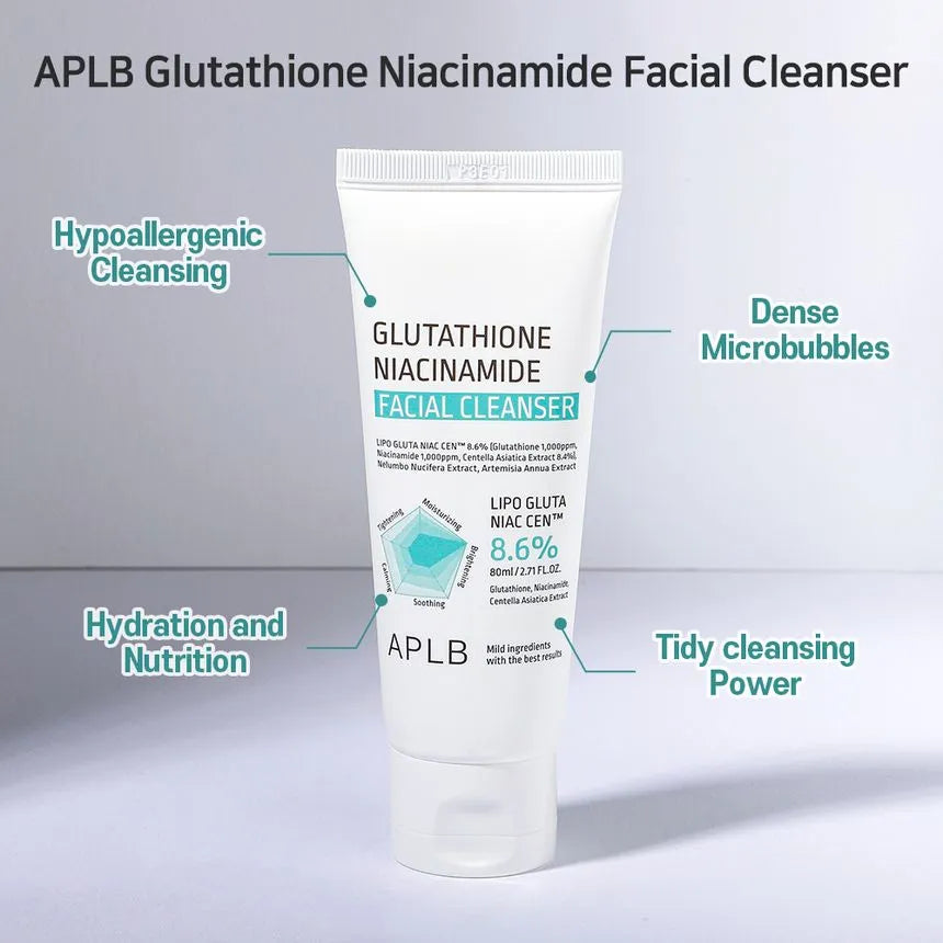 Glutathione Niacinamide Facial Cleanser 80ml-APLB-Matakana Pharmacy
