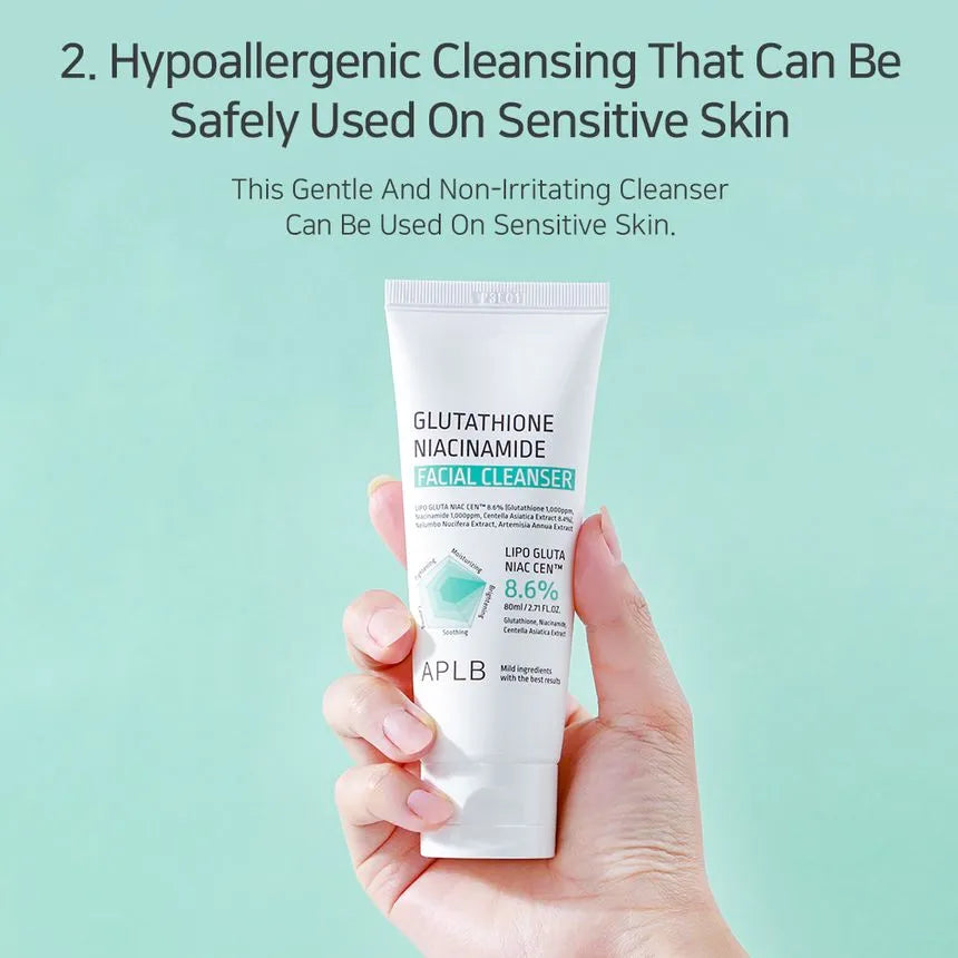 Glutathione Niacinamide Facial Cleanser 80ml-APLB-Matakana Pharmacy