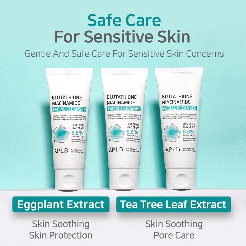Glutathione Niacinamide Facial Cleanser 80ml-APLB-Matakana Pharmacy