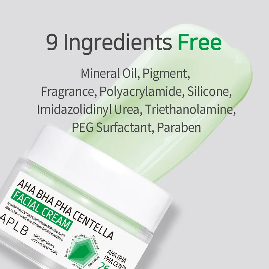 AHA BHA PHA Centella Facial Cream 55ml-APLB-Matakana Pharmacy
