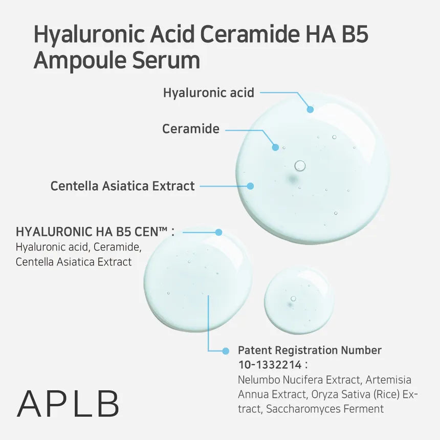 Hyaluronic Acid Ceramide HA B5 Ampoule Serum 40ml-APLB-Matakana Pharmacy