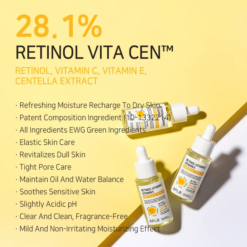 Retinol Vitamin C Vitamin E Ampoule Serum 40ml-APLB-Matakana Pharmacy