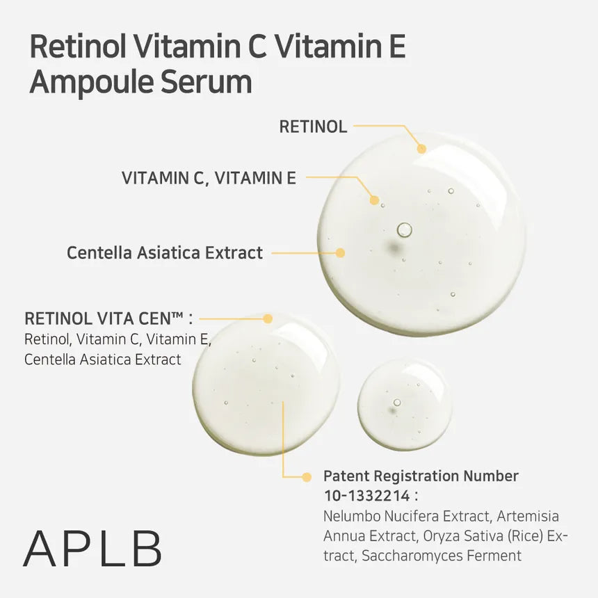 Retinol Vitamin C Vitamin E Ampoule Serum 40ml-APLB-Matakana Pharmacy