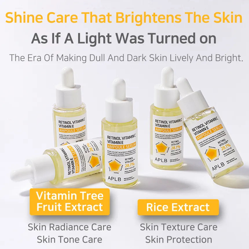 Retinol Vitamin C Vitamin E Ampoule Serum 40ml-APLB-Matakana Pharmacy