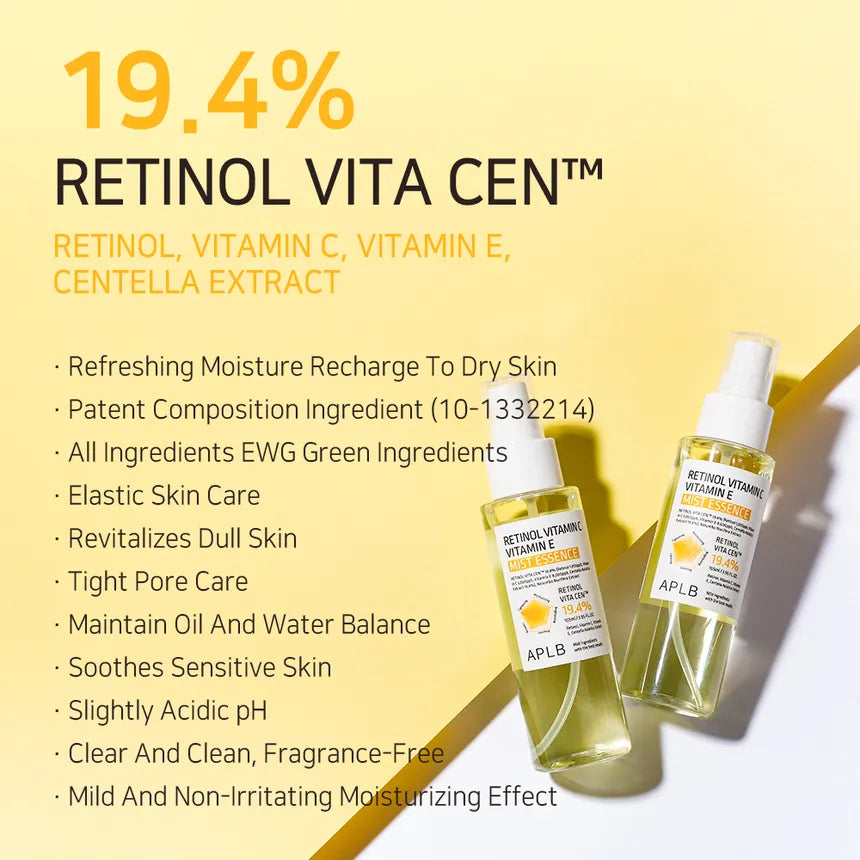Retinol Vitamin C Vitamin E Mist Essence 105ml-APLB-Matakana Pharmacy