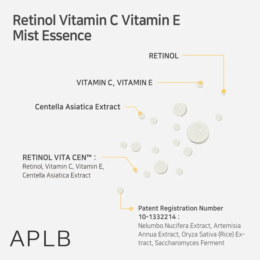 Retinol Vitamin C Vitamin E Mist Essence 105ml-APLB-Matakana Pharmacy