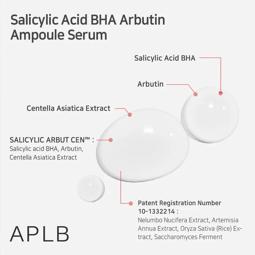 Salicylic Acid BHA Arbutin Ampoule Serum 40ml-APLB-Matakana Pharmacy
