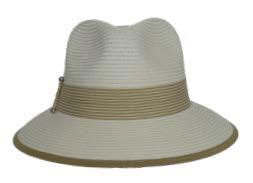 Ladies Hat Flynn Ivory head on view
