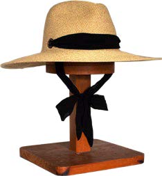 Ladies Hat Marlo Natural on a wooden stand