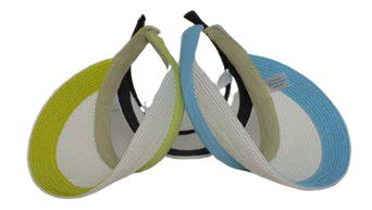 Image of 2 Ladie's visor Bexley in green, blue and black individually