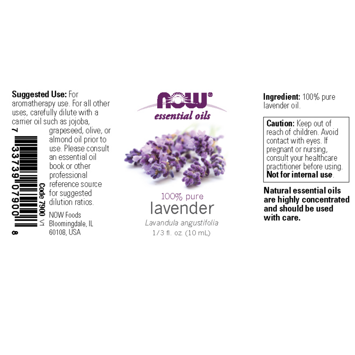 NOW Essential Oil 100% Pure Lavender 10ml-NOW Supplements-Matakana Pharmacy