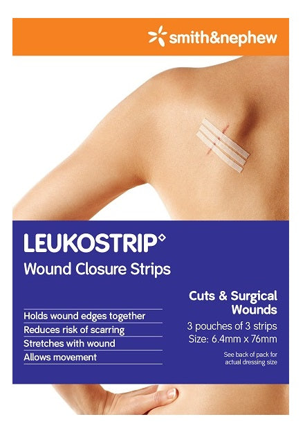 Leukostrip Closures 6.4x76mm 3 pack-Matakana Pharmacy