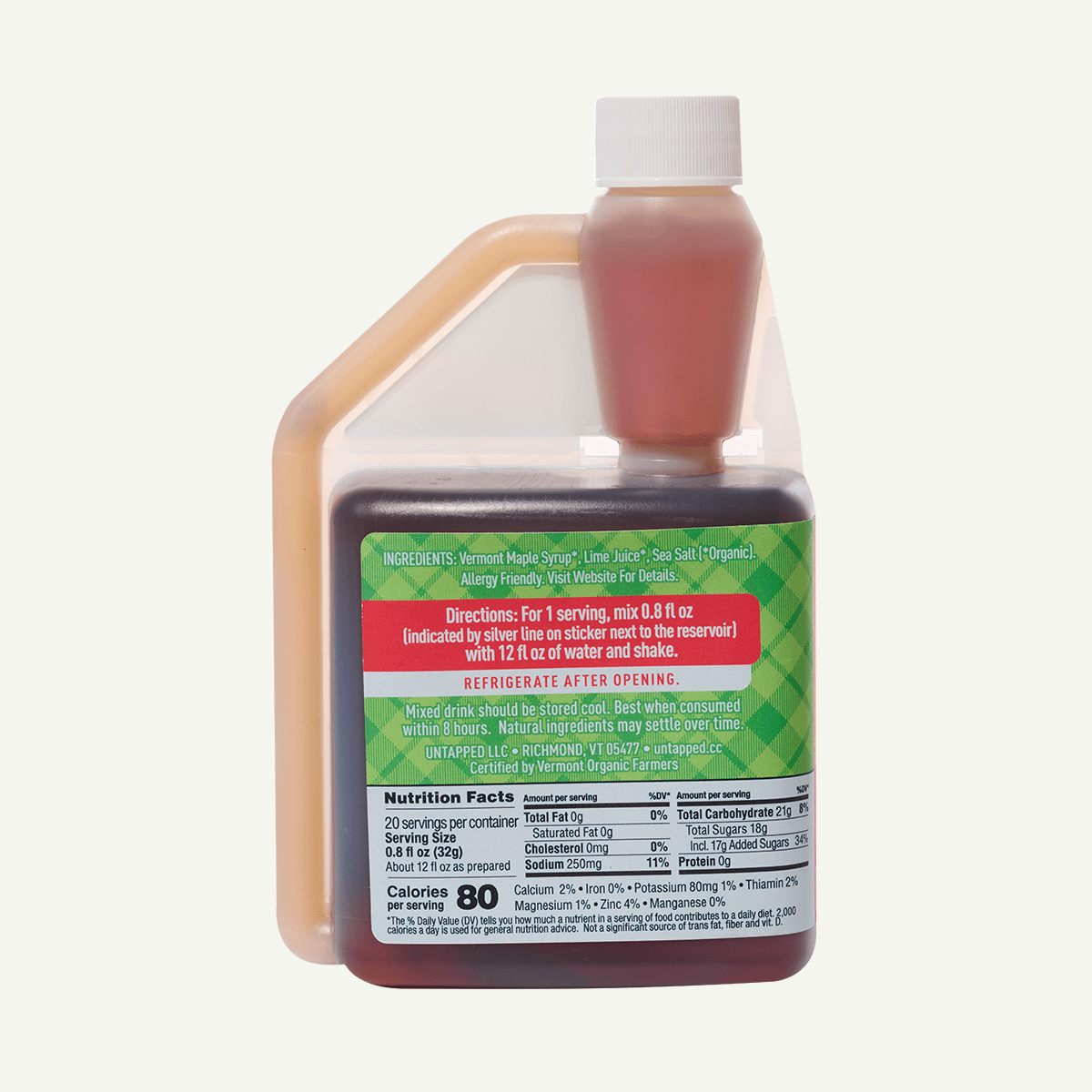 UnTapped Mapleaid Lime Electrolyte + Carb 20 serving Bulk Bottle