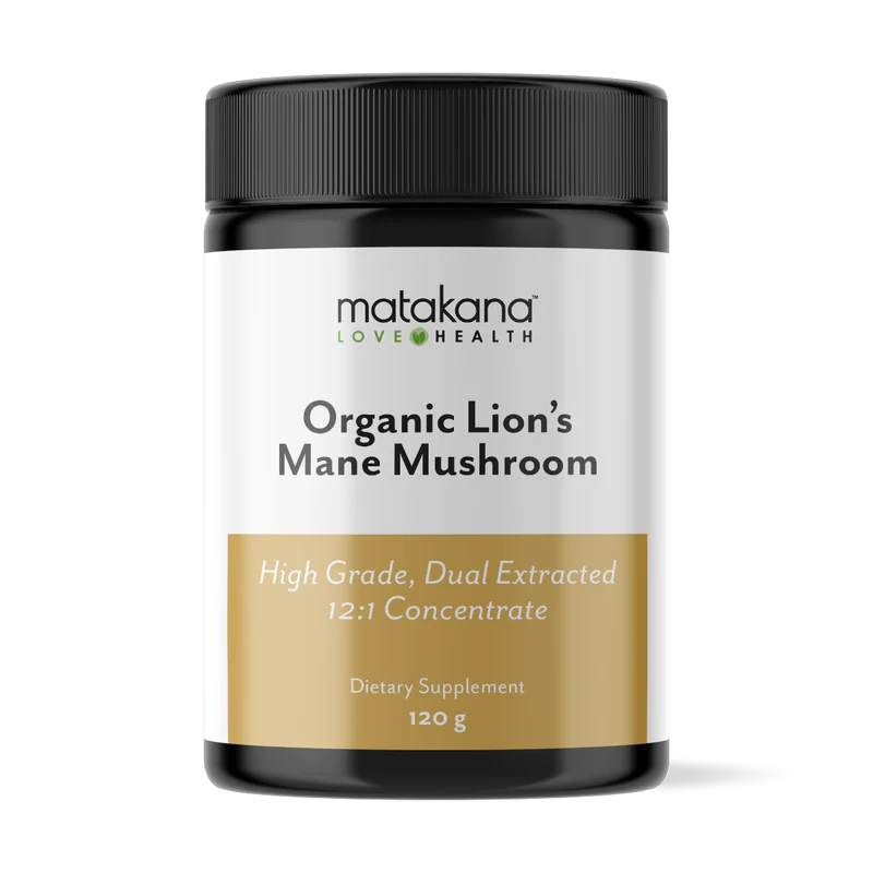 Lion's Mane Mushroom powder Organic 120g-Matakana Superfoods-Matakana Pharmacy