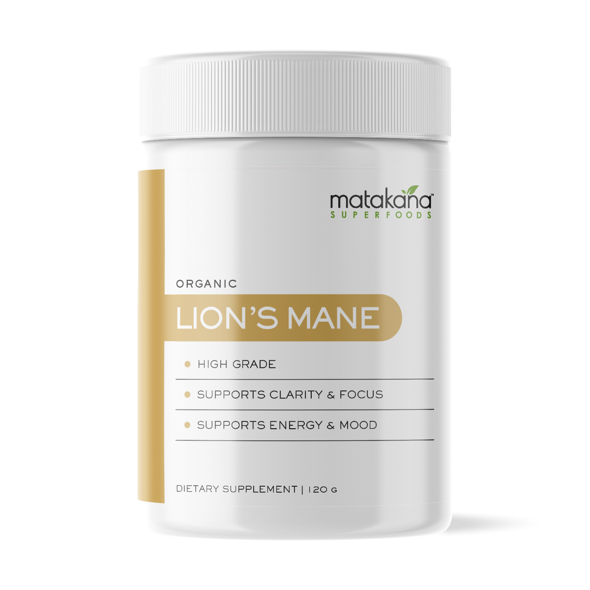 Lion's Mane Mushroom powder Organic 120g-Matakana Superfoods-Matakana Pharmacy