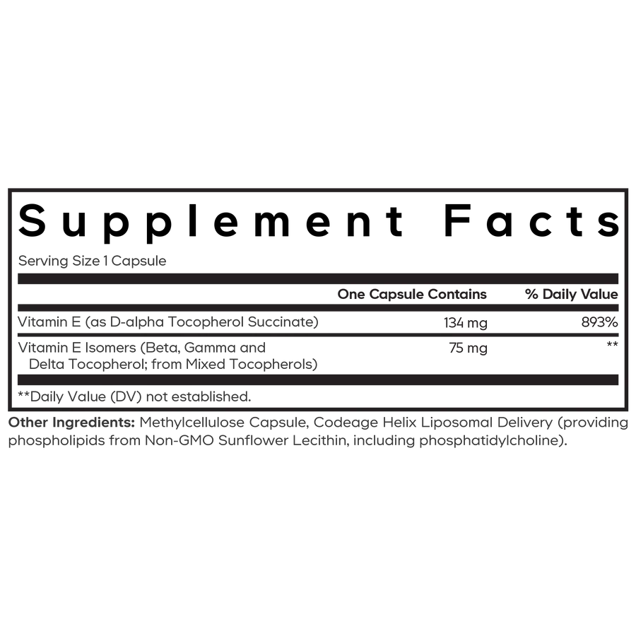 Liposomal Vitamin E+ 90 capsules-CODEAGE-Matakana Pharmacy