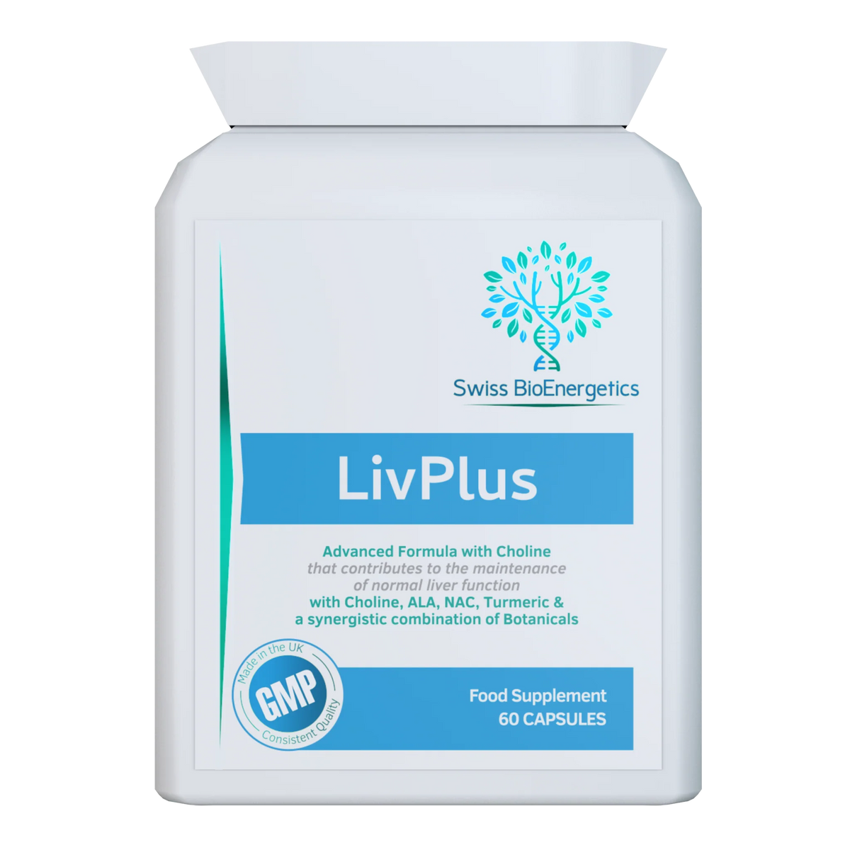 LivPlus with NAC & Turmeric 60 Capsules-Swiss Bioenergetics-Matakana Pharmacy