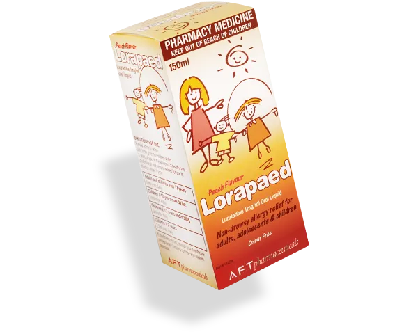 Lorapaed Non Drowsy Antihistamine Oral Liquid For Kids 150ml-AFT Pharmaceuticals-Matakana Pharmacy