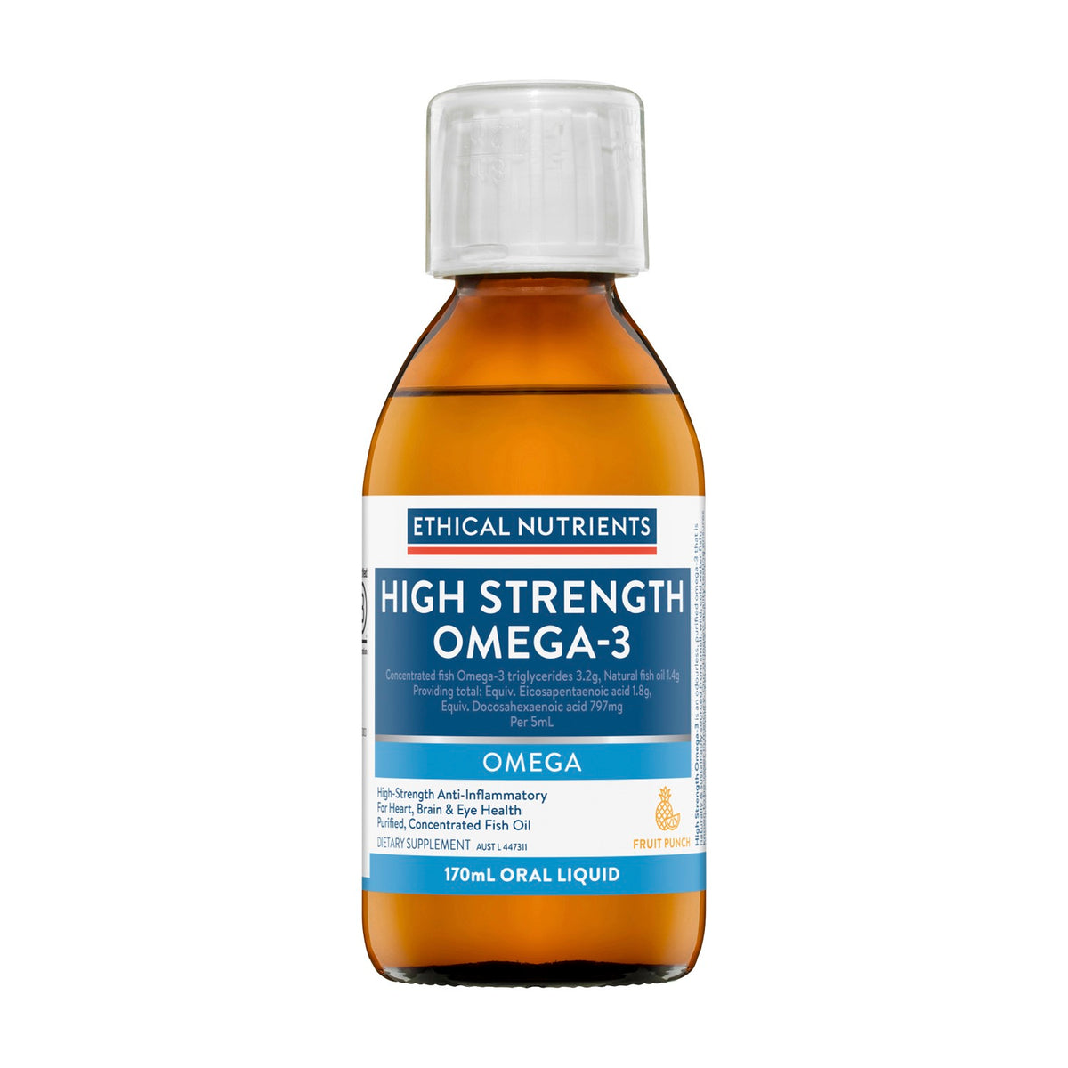 High Strength Omega-3 Fruit Punch 170ml Liquid-Matakana Pharmacy