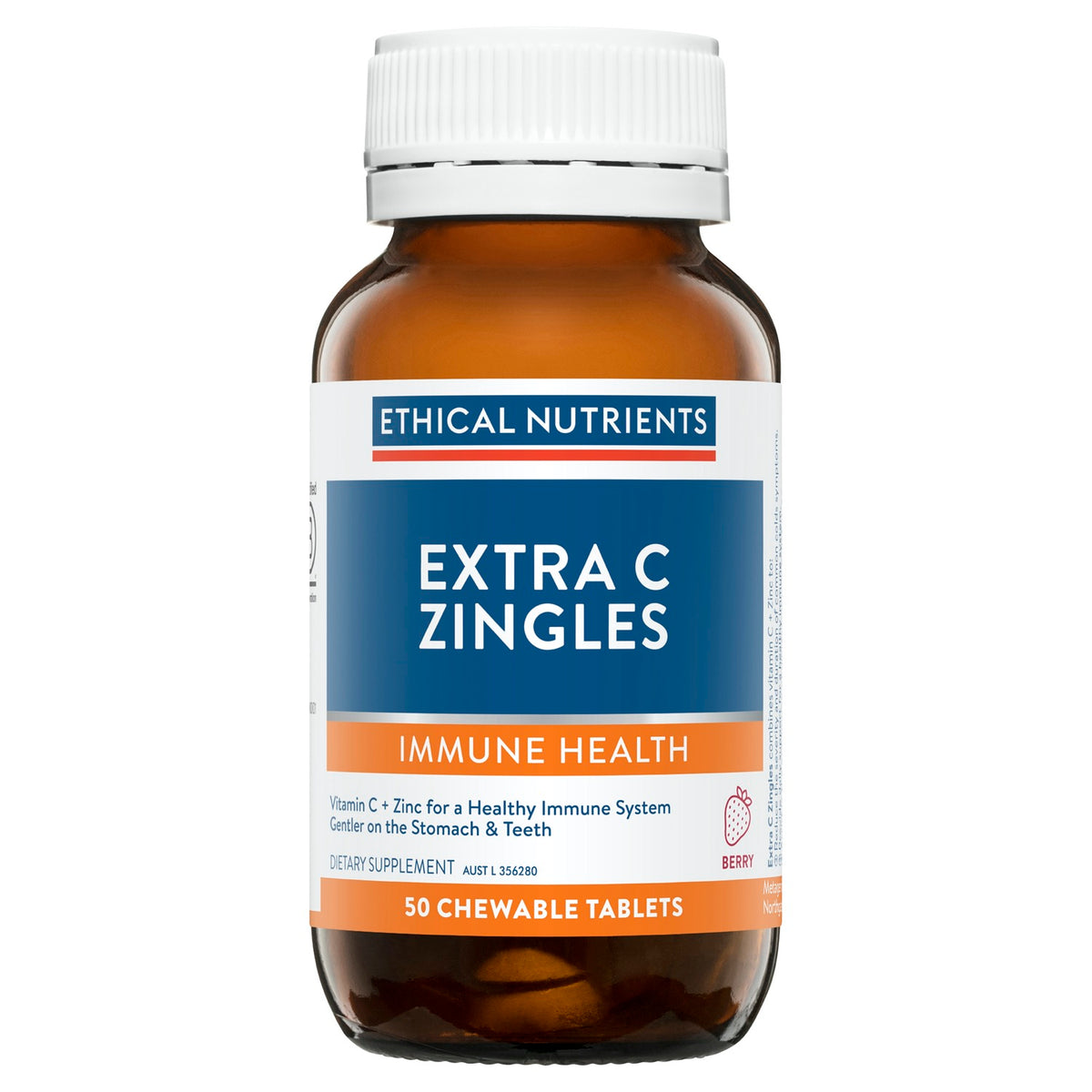 Extra C Zingles Berry Chewablet Tablets 50-Matakana Pharmacy
