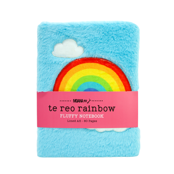 Fluffy Notebook Te Reo Maori Rainbow-Moana Road NZ-Matakana Pharmacy