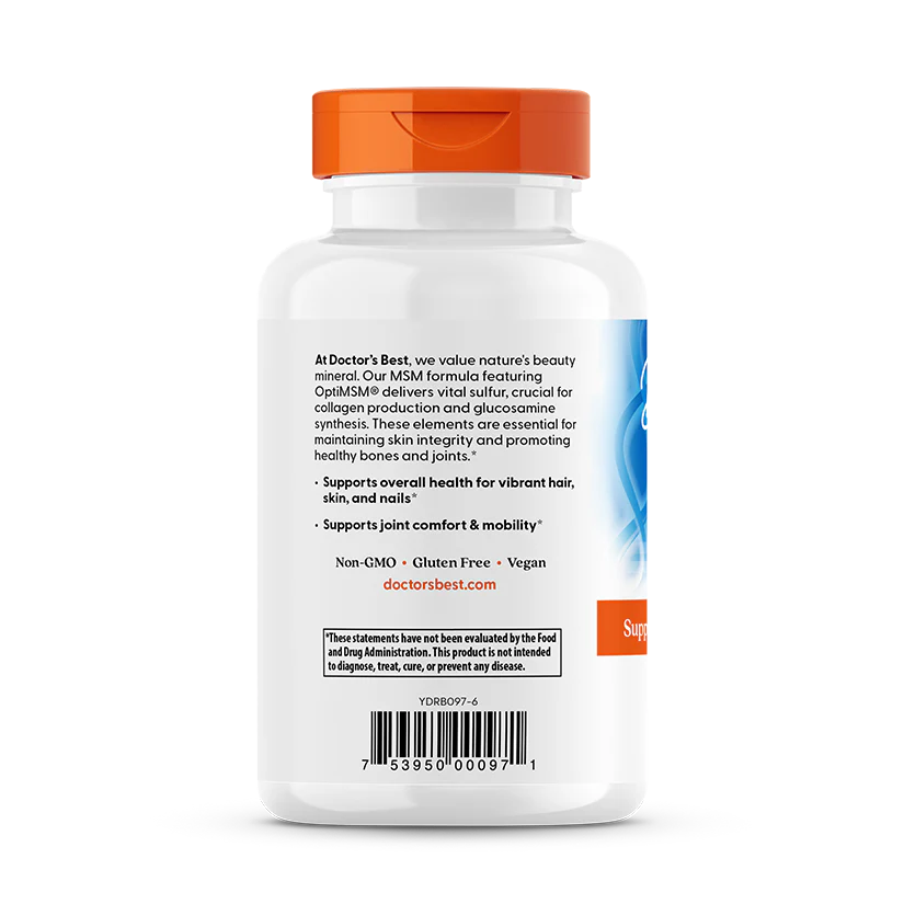MSM 1500mg 120 Tablets | Joint Comfort & Mobility-Doctor's Best-Matakana Pharmacy