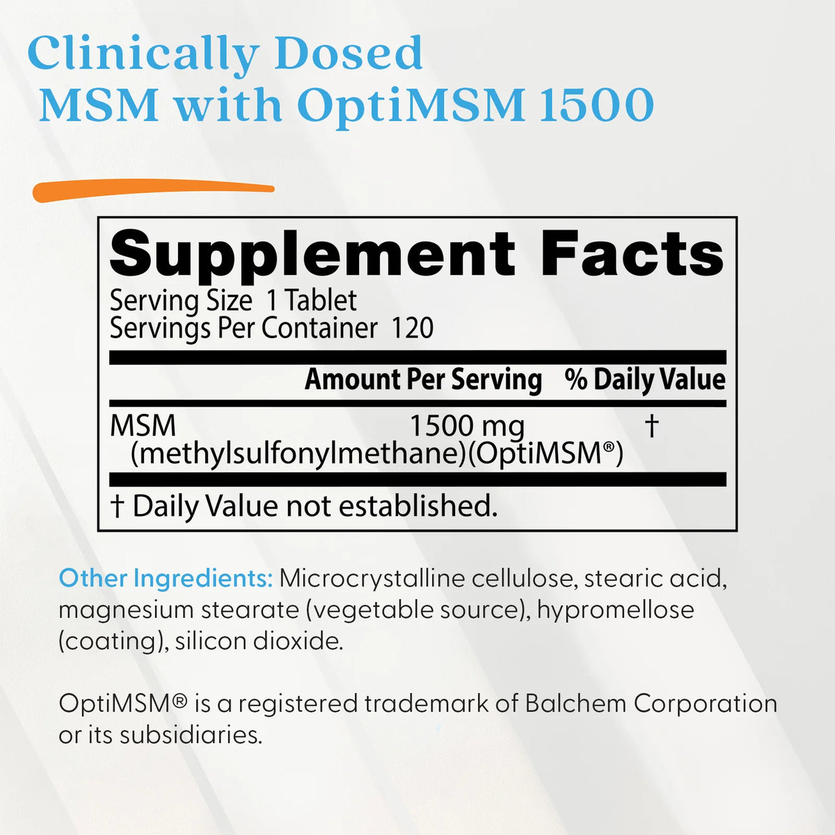 MSM 1500mg 120 Tablets | Joint Comfort & Mobility-Doctor's Best-Matakana Pharmacy