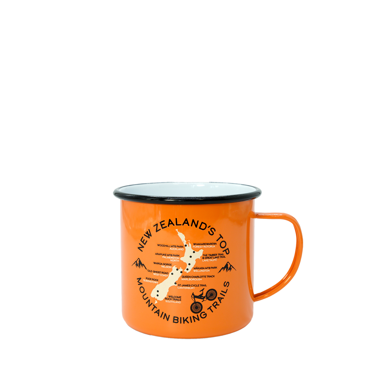 Enamel Mug Small Mountain Biking-Matakana Pharmacy