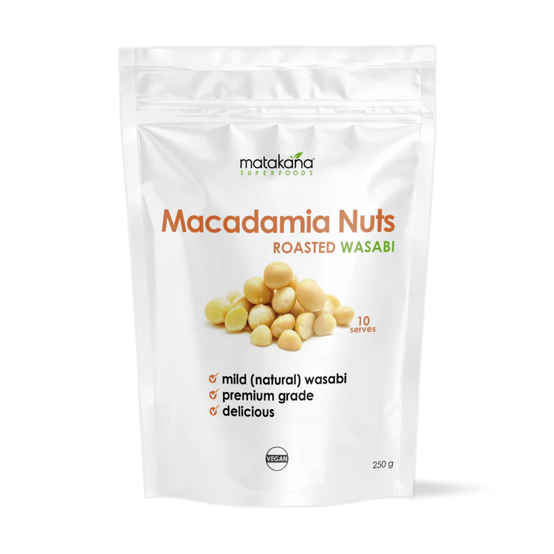 Image of Macadamia Nuts Roasted Salted Mild Wasabi 250g