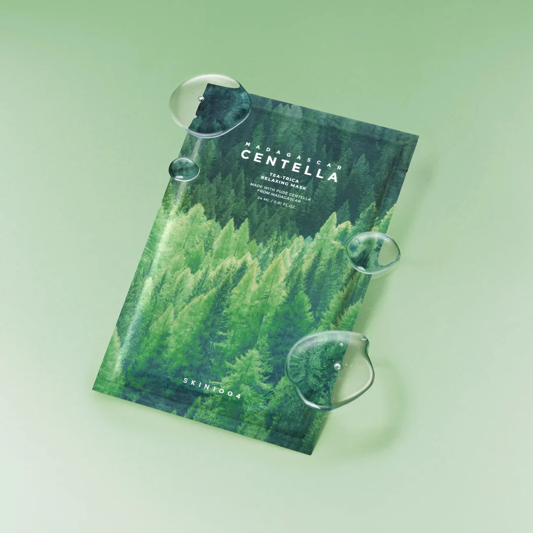 Madagascar Centella Tea Trica Relaxing Mask 24mL-SKIN1004-Matakana Pharmacy