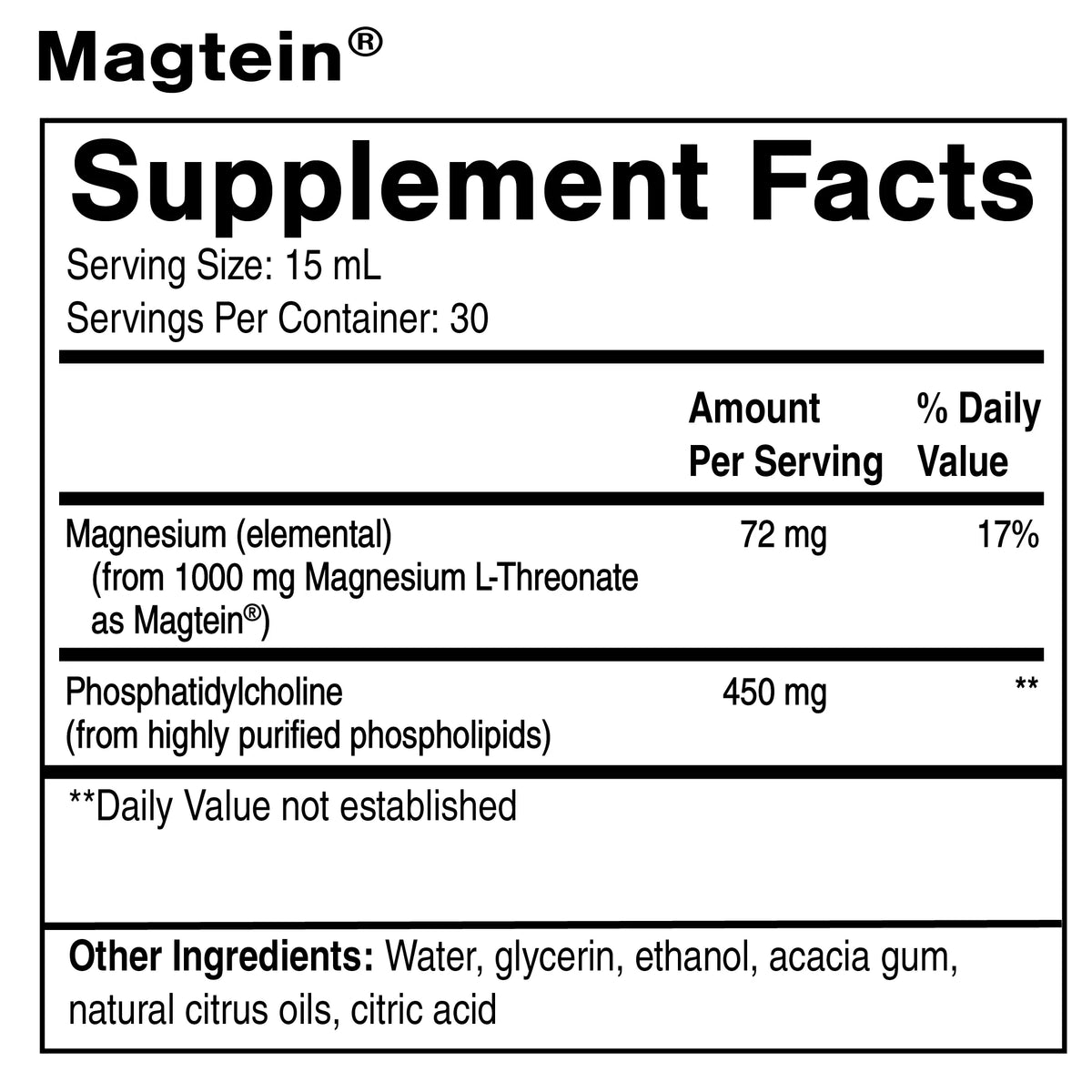 Liposomal Magtein 450ml-Quicksilver Scientific-Matakana Pharmacy