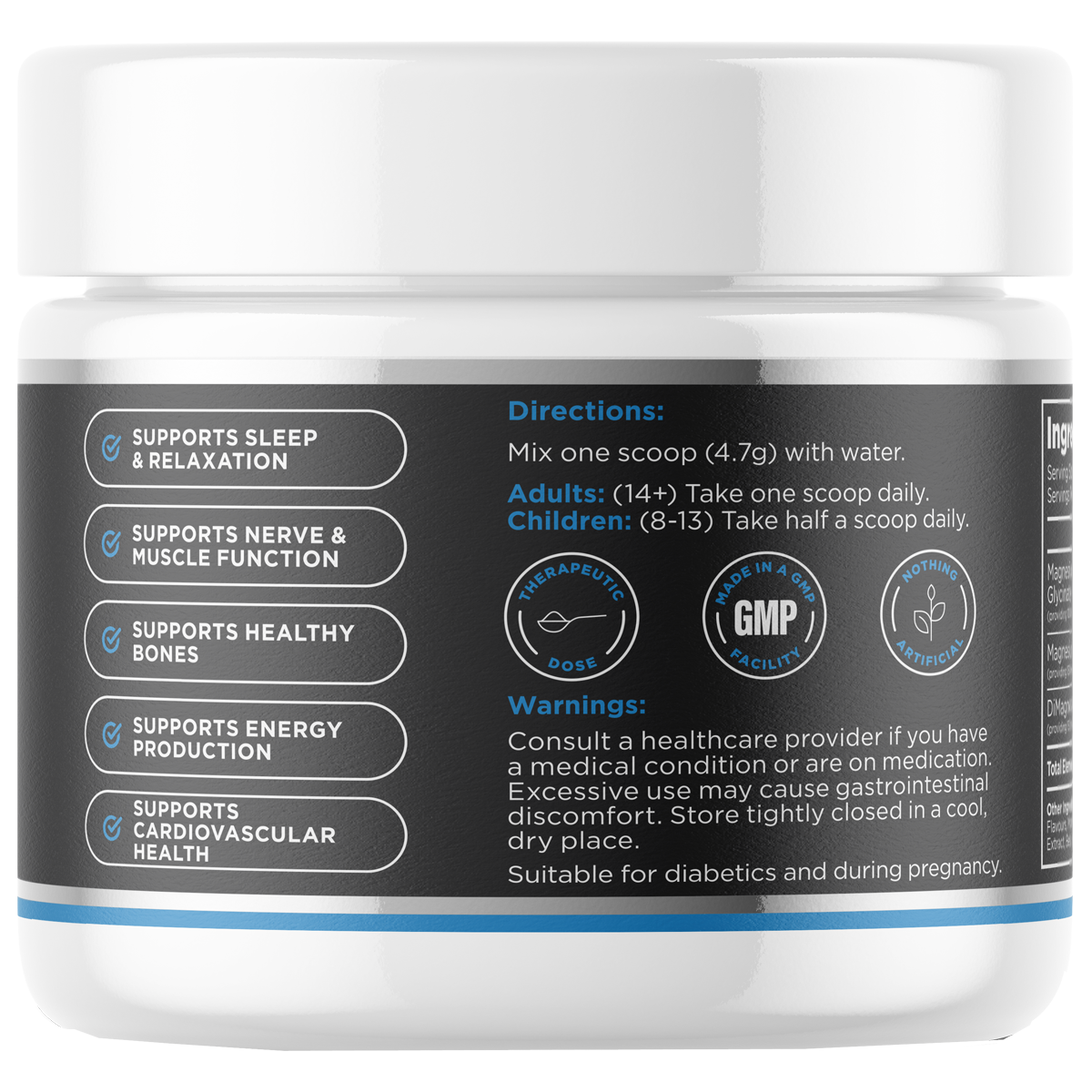 BIOSPHERE Magnesium powder 141g, Mango Pineapple Flavour-Biosphere-Matakana Pharmacy