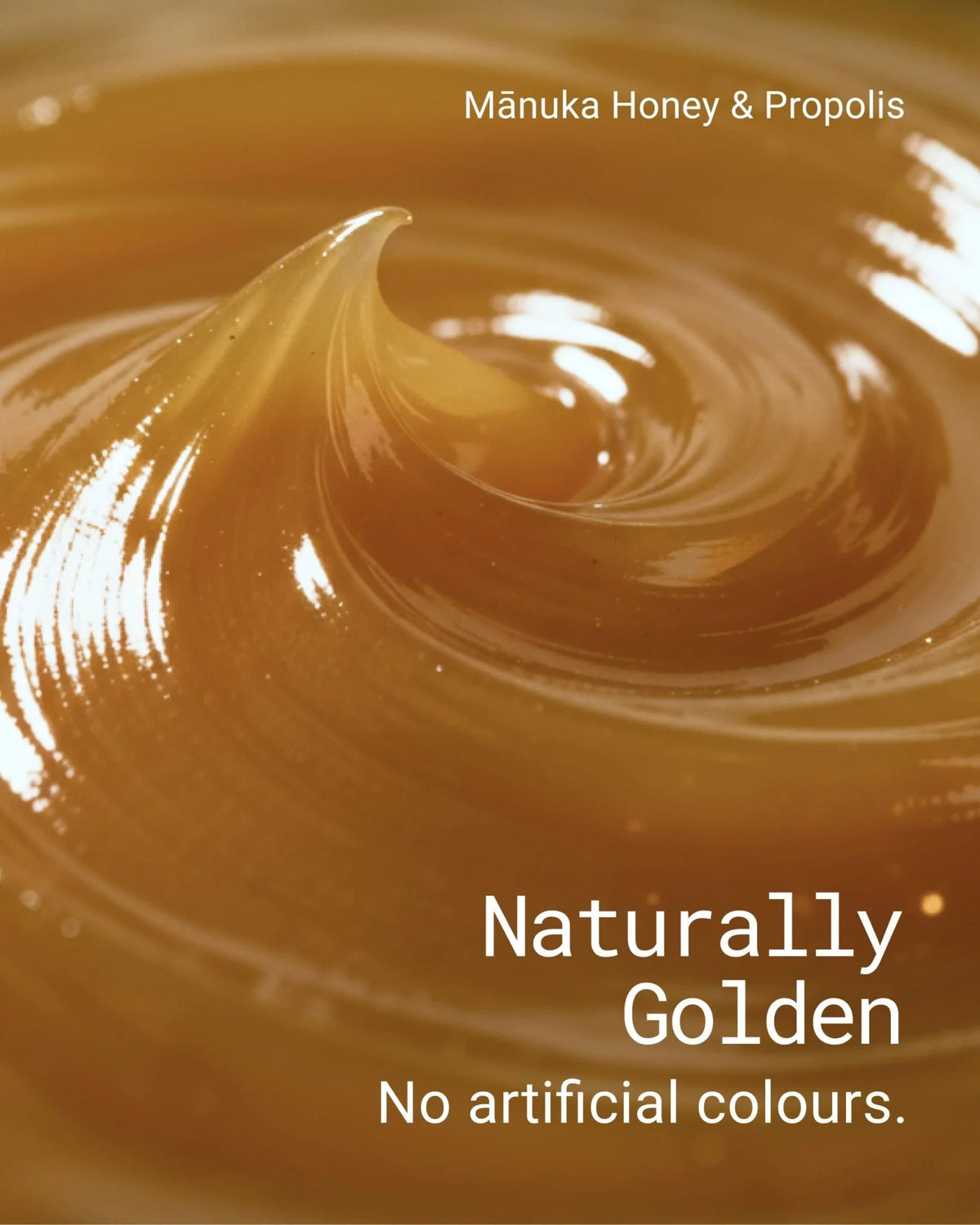 The golden toothpaste swirl, described as naturally golden with no artificial colours