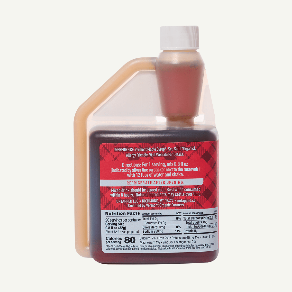 UnTapped Mapleaid Maple Electrolyte + Carb 20 serving Bulk Bottle