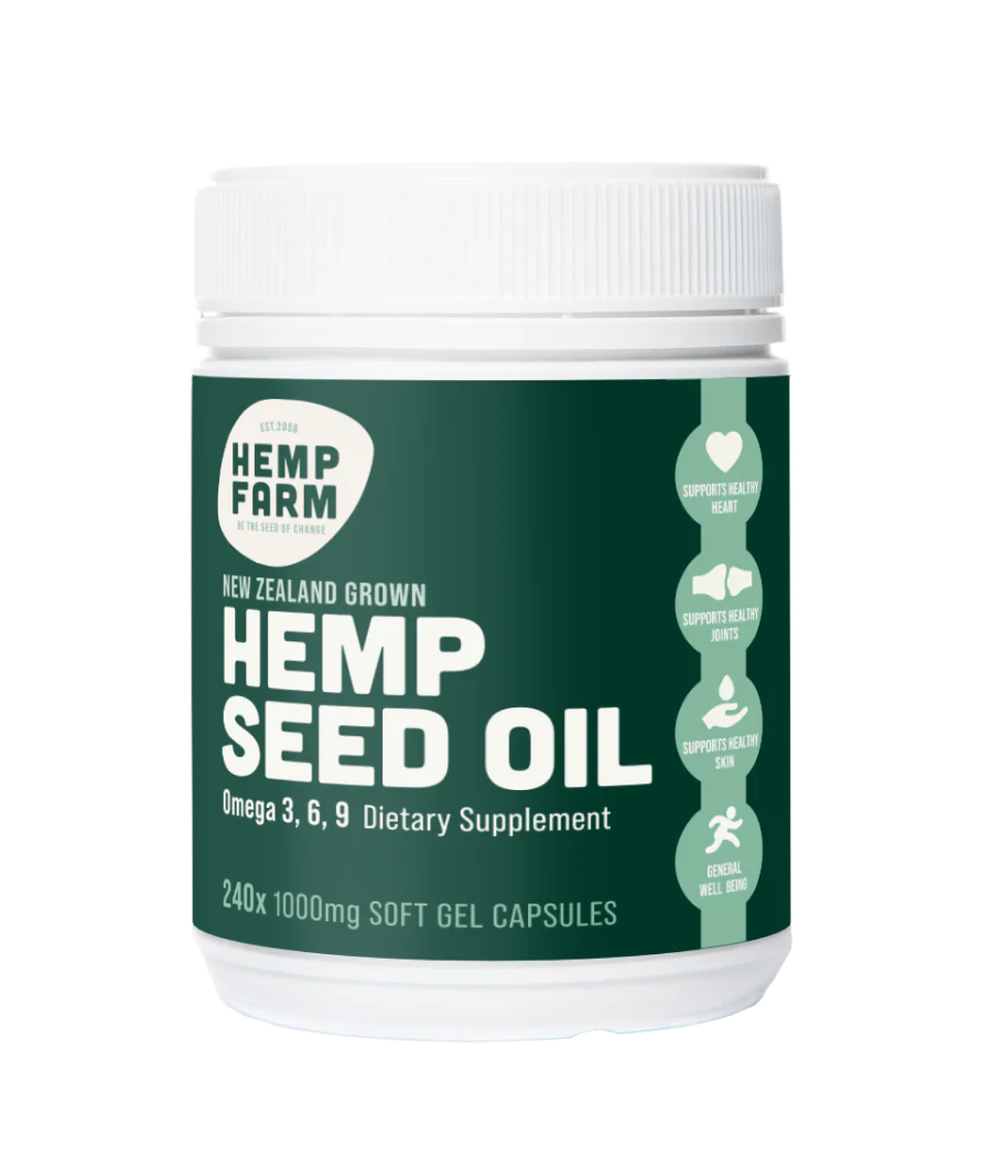Hemp Seed Oil 240 Capsules-Hemp Farm-Matakana Pharmacy