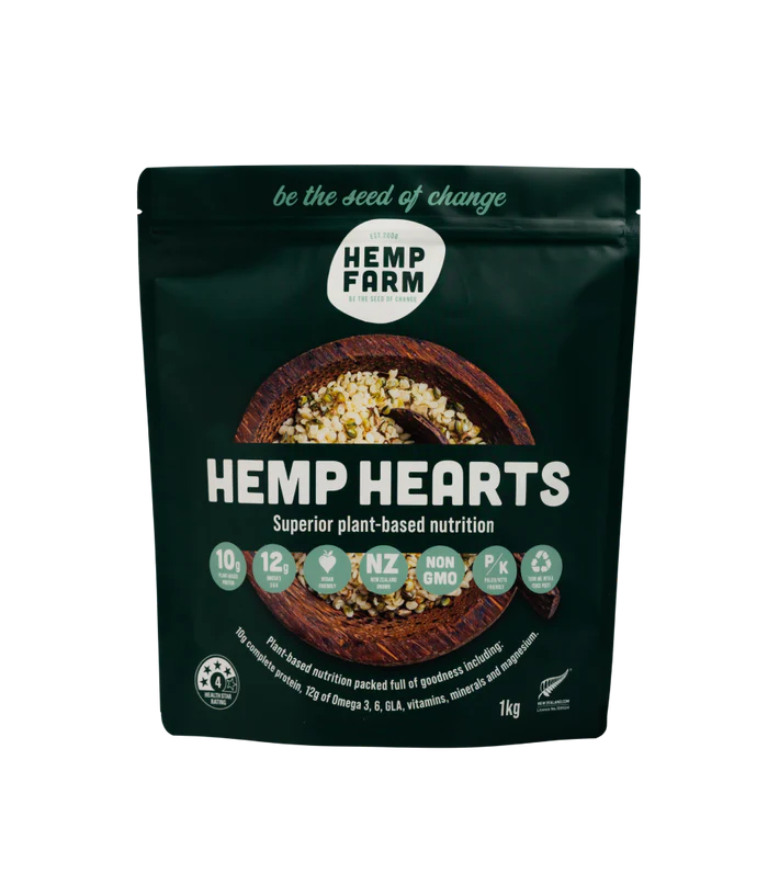 Hemp Hearts 1kg-Hemp Farm-Matakana Pharmacy