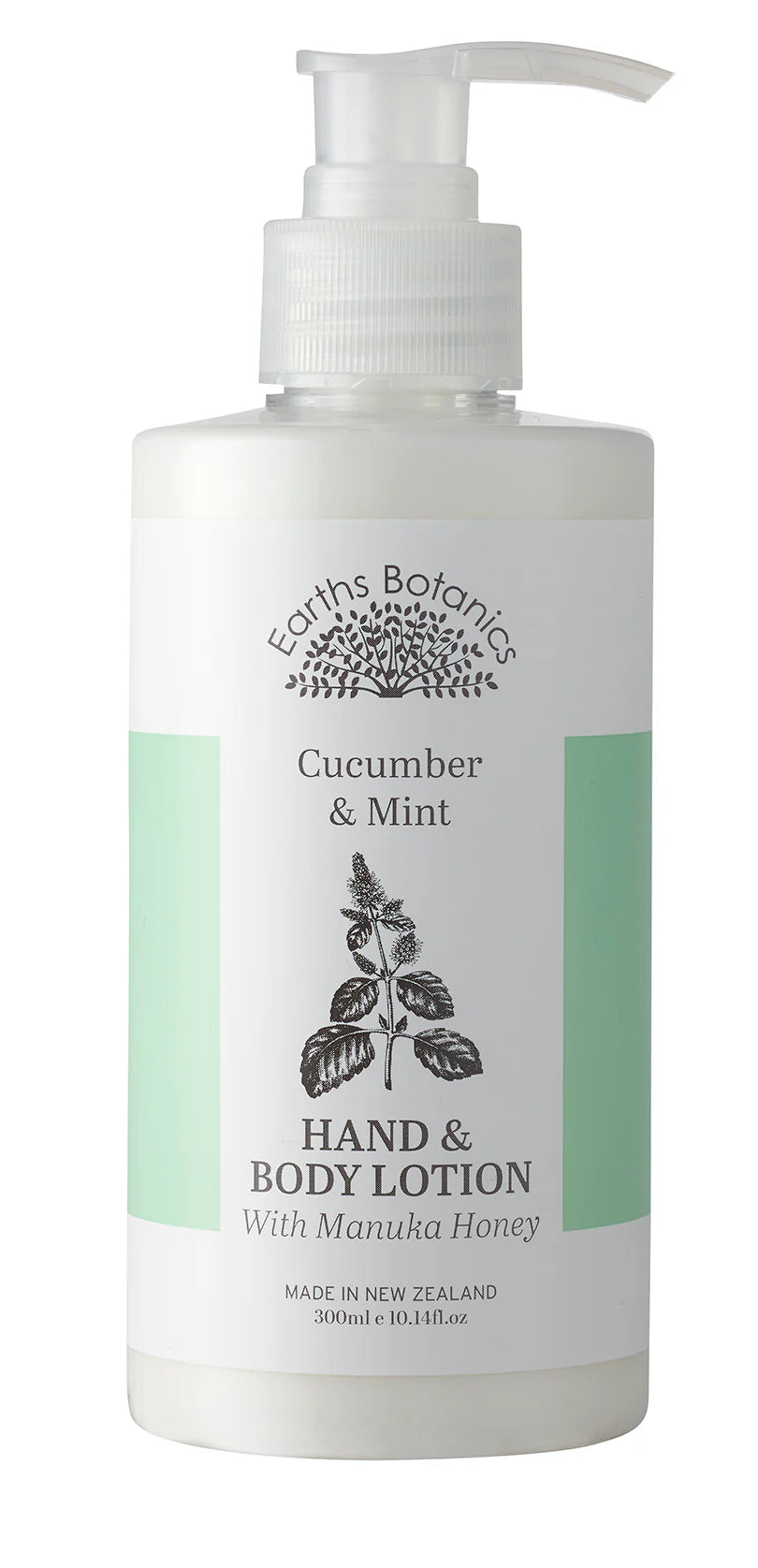 EARTH BOTANICALS Cucumber & Mint Hand & Body Lotion 300ml-Matakana Botanicals-Matakana Pharmacy