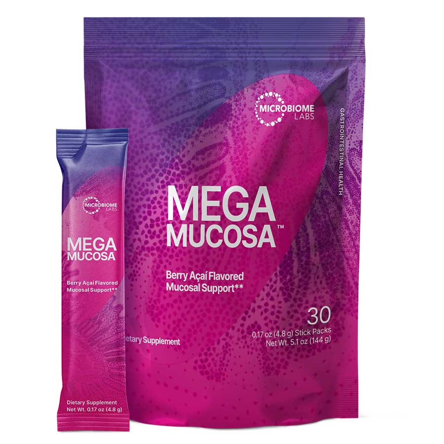 MegaMucosa Powder Stick Packs Berry Acai 30 | Microbiome Labs
