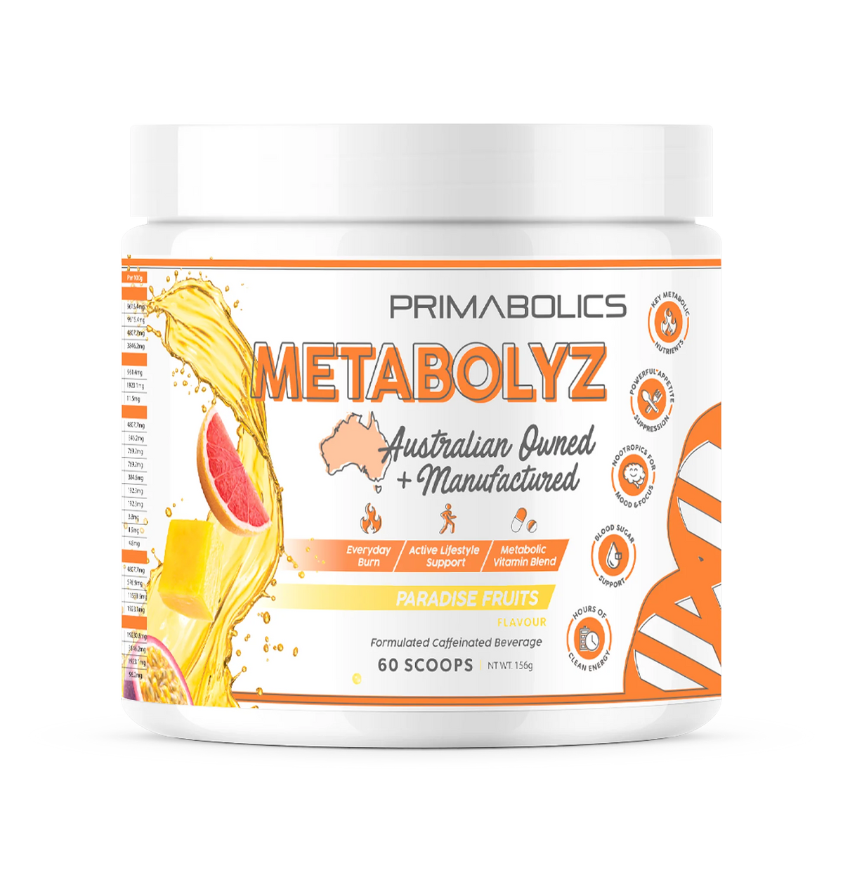 Metabolyz Fat Burner Paradise Fruits Powder-Primabolics-Matakana Pharmacy