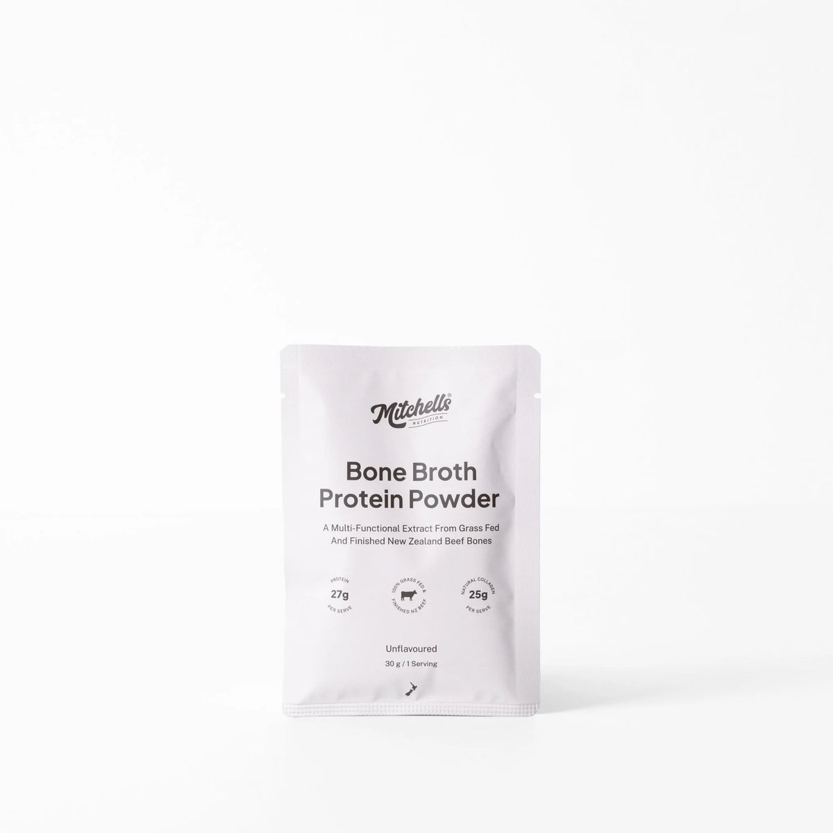Sample Bone Broth Protein Unflavoured 30g-Mitchells Nutrition-Matakana Pharmacy