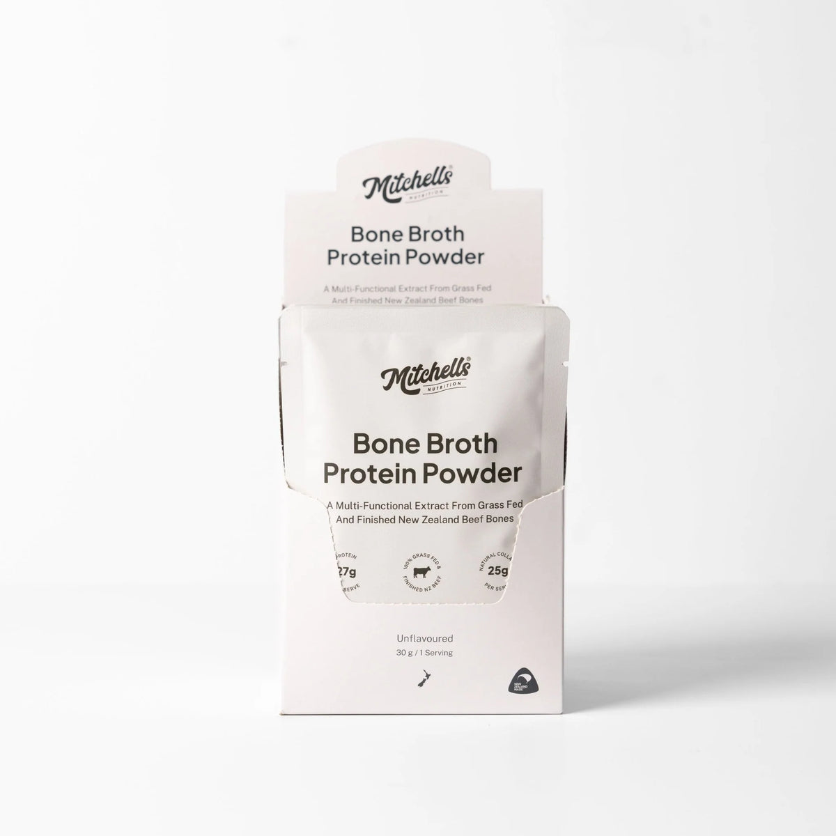 Sample Bone Broth Protein Unflavoured 30g-Mitchells Nutrition-Matakana Pharmacy