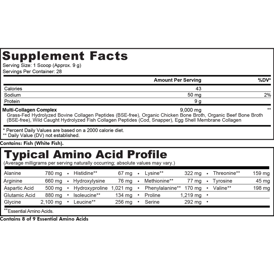 Multi Collagen Peptides Powder 252g-CODEAGE-Matakana Pharmacy