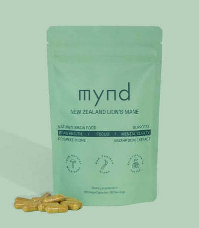 Mynd New Zealand Lion's Mane 120 Capsules-Mynd-Matakana Pharmacy