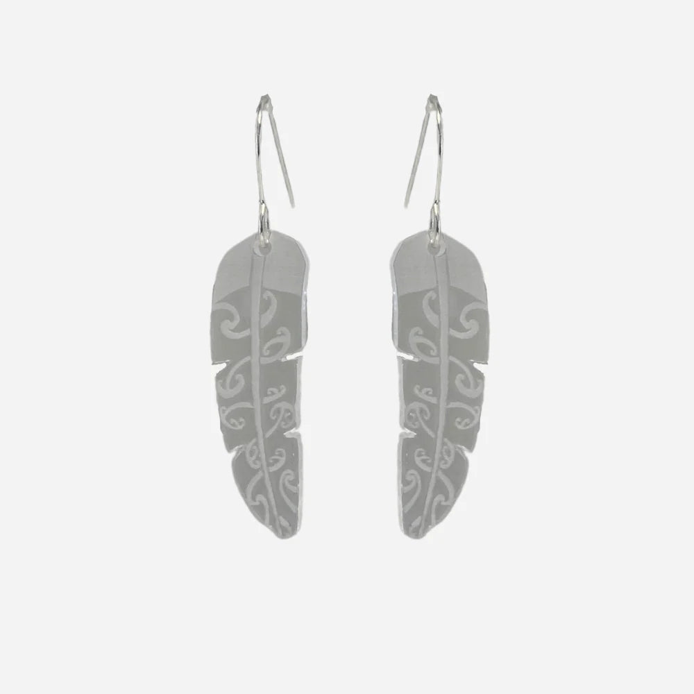Earrings - Te Raukura Clear Large-Nichola-Matakana Pharmacy