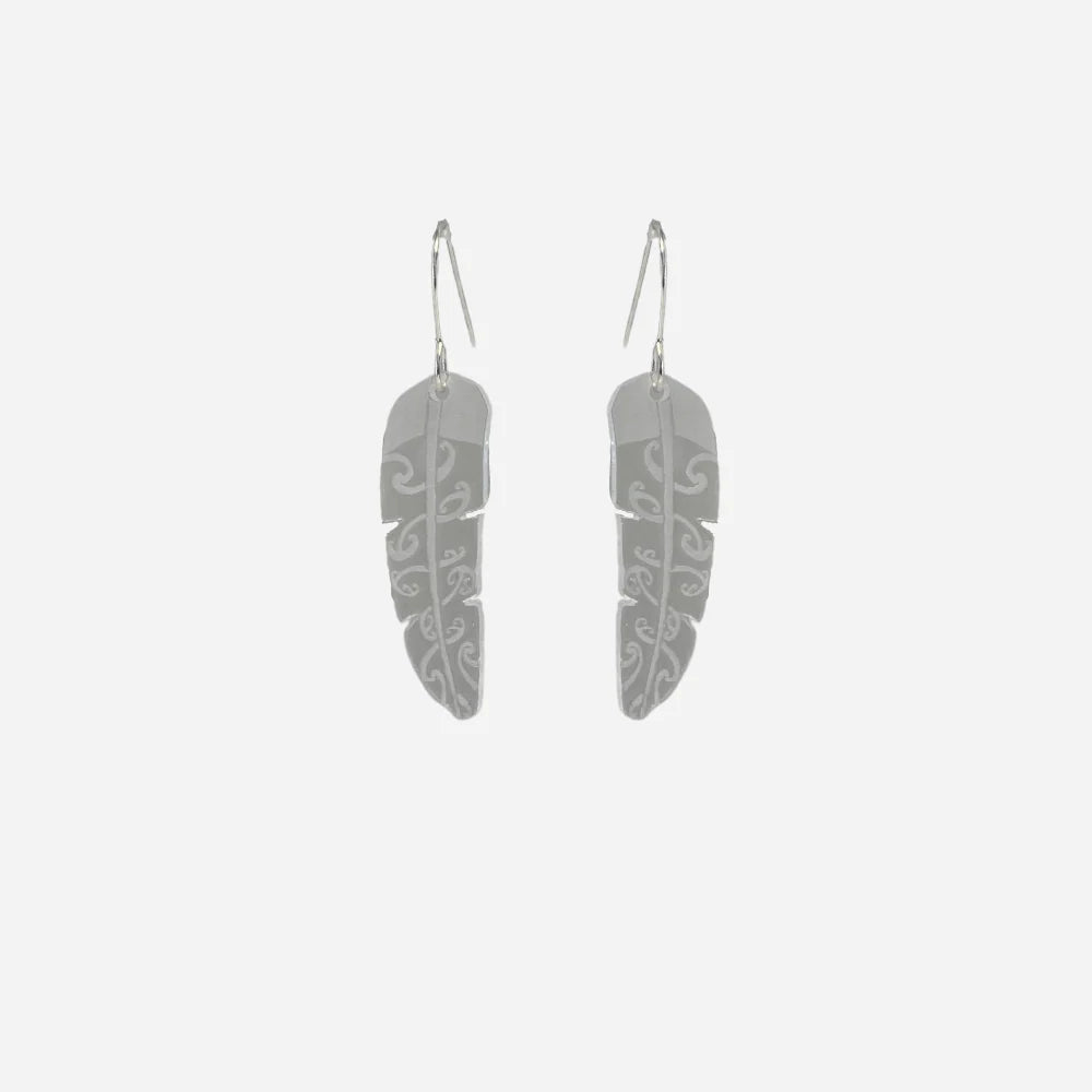 Earrings - Te Raukura Clear Small-Nichola-Matakana Pharmacy