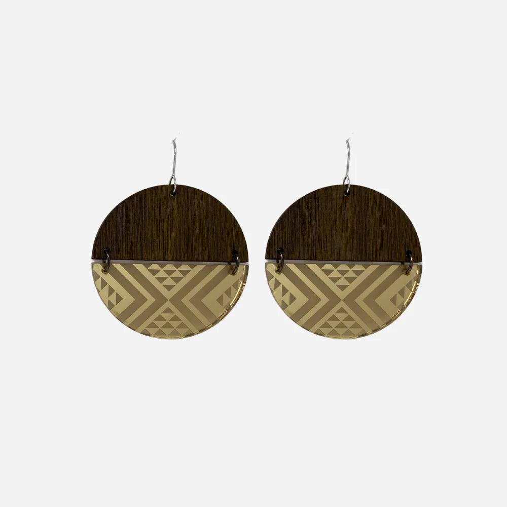 Earrings Split Taniko I Mirror-Nichola-Matakana Pharmacy