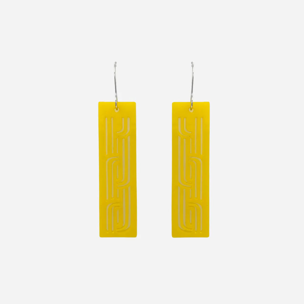 Earrings Whakarare Yellow Solid Large-Nichola-Matakana Pharmacy