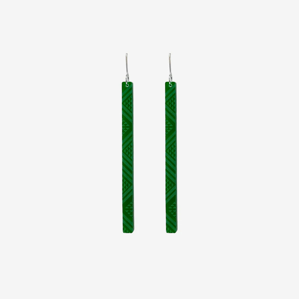Earrings Taniko II Green Clear-Nichola-Matakana Pharmacy