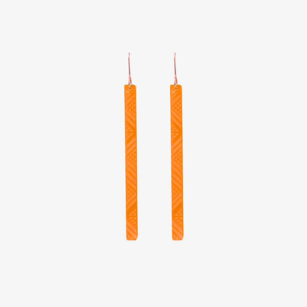 Earrings Taniko II Orange Clear-Nichola-Matakana Pharmacy