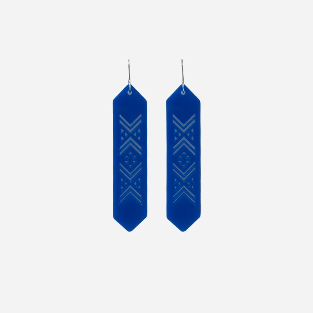 Earrings Taniko Blue Solid-Nichola-Matakana Pharmacy